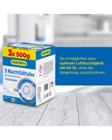 Das hochwirksame Granulat absorbiert die überschüssige Feuchtigkeit bis ein optimales Raumklima herrscht