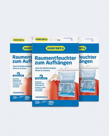 Entfernt überschüssige Feuchtigkeit im Schrank
