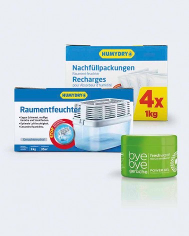 Set gegen unangenehme Gerüche und zu hohe Feuchtigkeit