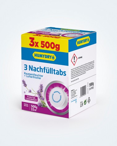 Nachfülltab für Luftentfeuchter für mittelgroße Räume mit Lavendelduft