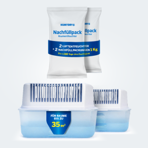 HUMYDRY® Luftentfeuchter 2 Magnum  + 2 Nachfüllpackungen 1 Kg