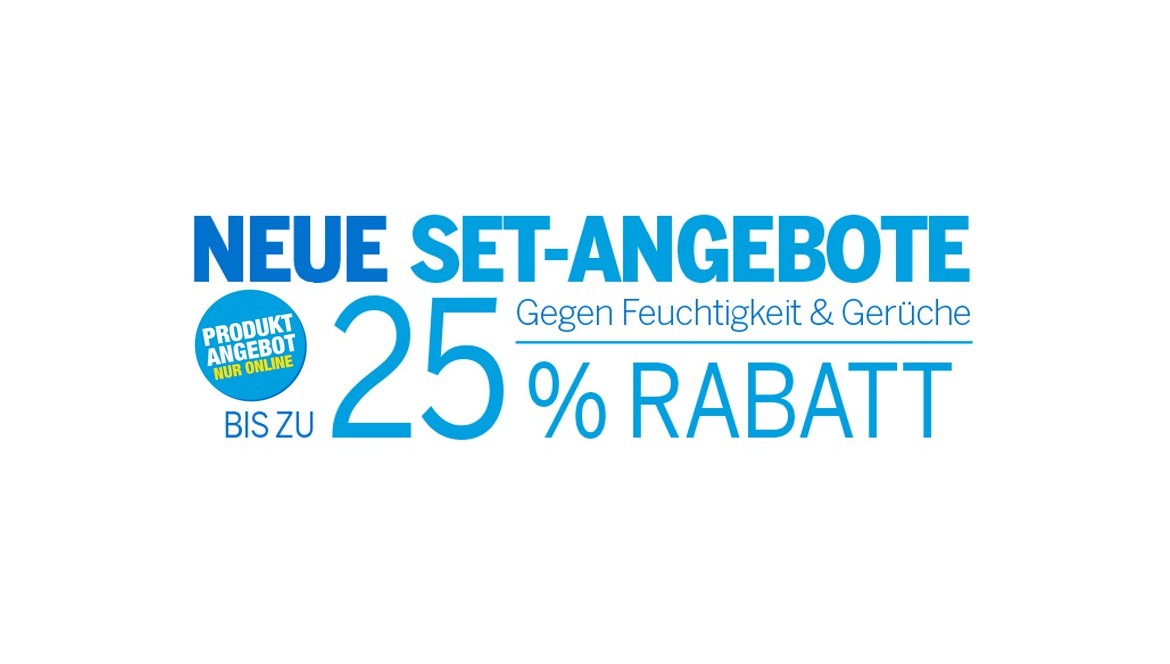 Neue Set-Angebote gegen Feuchtigkeit und schlechten Gerüchen